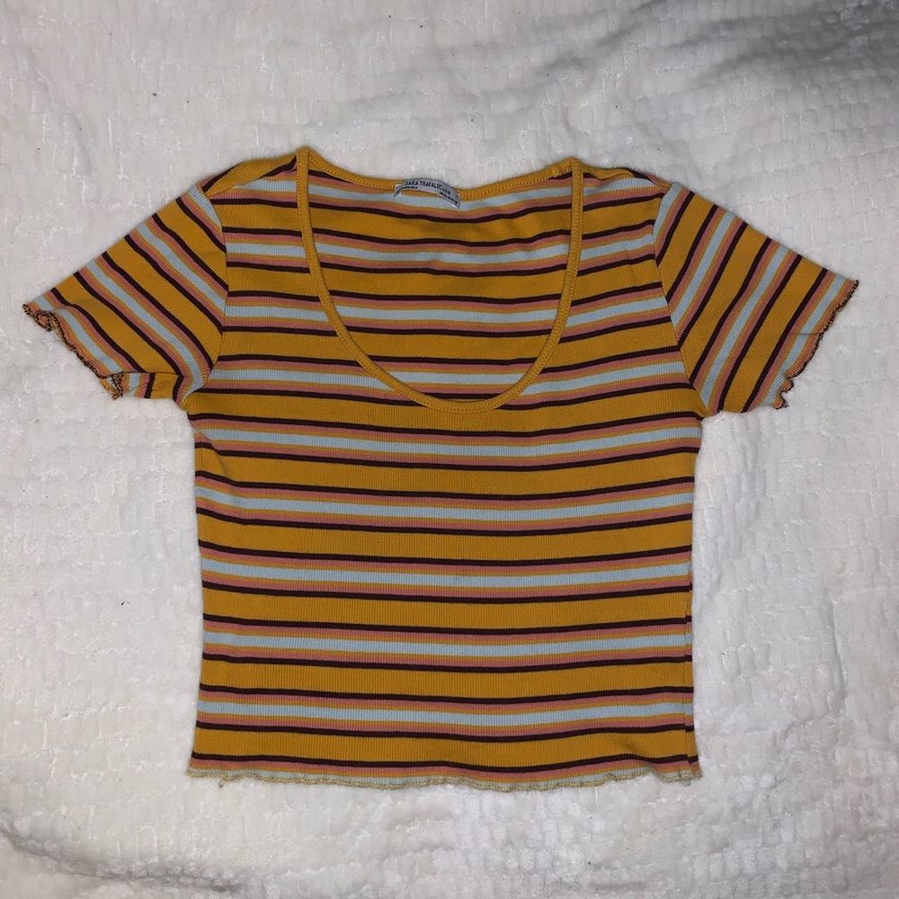 ☀️Stripped Zara Crop Top☀️